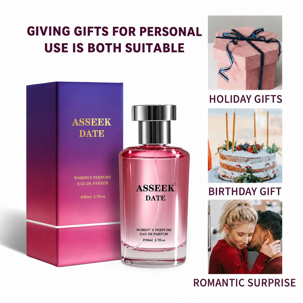 ASSEEK DATE Long-Lasting Eau De Perfume - 80ml Vanilla Gourmet (Caramel Vanilla Flavor) - Perfect for Back to School